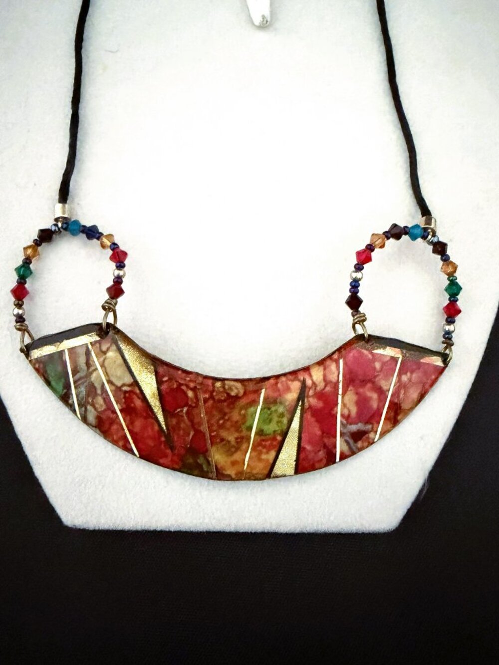 U-collar Necklace Made w/fiberglass & brass by John T. Crutchfield
